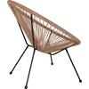 ΠΟΛΥΘΡΟΝΑ ACAPULCO Τ. ΦΩΛΙΑ ΜΕΤΑΛΛΟ ΜΑΥΡΟ ΜΕ TWISTED WICKER HM5871.01 70x73x79 εκ.
