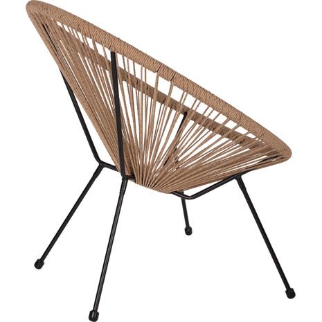 ΠΟΛΥΘΡΟΝΑ ACAPULCO Τ. ΦΩΛΙΑ ΜΕΤΑΛΛΟ ΜΑΥΡΟ ΜΕ TWISTED WICKER HM5871.01 70x73x79 εκ.
