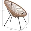 ΠΟΛΥΘΡΟΝΑ ACAPULCO Τ. ΦΩΛΙΑ ΜΕΤΑΛΛΟ ΜΑΥΡΟ ΜΕ TWISTED WICKER HM5871.01 70x73x79 εκ.