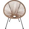 ΠΟΛΥΘΡΟΝΑ ACAPULCO Τ. ΦΩΛΙΑ ΜΕΤΑΛΛΟ ΜΑΥΡΟ ΜΕ TWISTED WICKER HM5871.01 70x73x79 εκ.