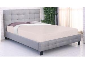 Κρεβάτι FIDEL για στρώμα 160x200cm Ύφασμα Γκρι [Ε-00017214] Ε8053,4 (1 τεμάχιο) (Γκρι)