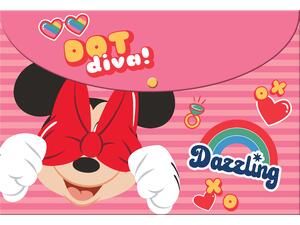 Φάκελος με κουμπί GIM Minnie Α4 (340-37580)