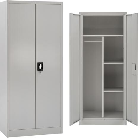 ΝΤΟΥΛΑΠΑ ΜΕΤΑΛΛΙΚΗ CLOD HM5961.11 2ΦΥΛΛΗ ΜΕ ΧΩΡΙΣΜΑ ΑΝΟΙΧΤΟ ΓΚΡΙ 90Χ40Χ180Yεκ.