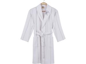 ΜΠΟΥΡΝΟΥΖΙ ΜΕ ΓΙΑΚΑ L / XL ΑΠΟ 98% ΒΑΜΒΑΚΙ HM12114 ΛΕΥΚΟ ΜΕ ΓΚΡΙ ΡΙΓΕΣ 355BHP1715 - L/XL