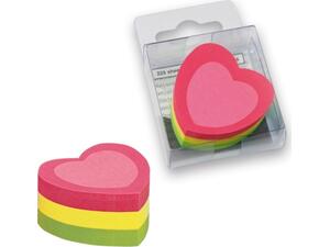 Αυτοκόλλητα χαρτάκια σημειώσεων Info Mini Καρδιά 50x50mm 225 φύλλα (5840-39) (Διάφορα χρώματα)