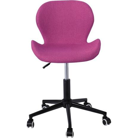 Καρέκλα γραφείου DOT βάση μέταλλο βαφή μαύρο, ύφασμα φούξια (σετ 2 τεμαχίων) Ε-00023720(ΕΟ200,2) (Φούξια)