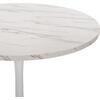 ΤΡΑΠΕΖΙ ΤΡΑΠΕΖΑΡΙΑΣ ROLLO HM9421.01 ΣΤΡΟΓΓΥΛΟ WHITE MARBLE Φ90x74Y εκ.