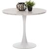 ΤΡΑΠΕΖΙ ΤΡΑΠΕΖΑΡΙΑΣ ROLLO HM9421.01 ΣΤΡΟΓΓΥΛΟ WHITE MARBLE Φ90x74Y εκ.