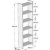 ΒΙΒΛΙΟΘΗΚΗ CLASSIKER HM9226.13 ΜΕΛΑΜΙΝΗΣ ΓΚΡΙ-ΛΕΥΚΟ 48,5x22x160Υεκ.