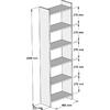 ΒΙΒΛΙΟΘΗΚΗ CLASSIKER HM9226.11 ΜΕΛΑΜΙΝΗΣ ΛΕΥΚH 48,5x22x160Υεκ.