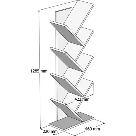 ΒΙΒΛΙΟΘΗΚΗ LIANA ΜΕΛΑΜΙΝΗΣ ΛΕΥΚΟ 46x22x128,5Yεκ.HM9028.13