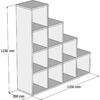 ΒΙΒΛΙΟΘΗΚΗ ΜΕΛΑΜΙΝΗΣ SCALE ΓΚΡΙ 120x30x123,6Yεκ.HM9238.20