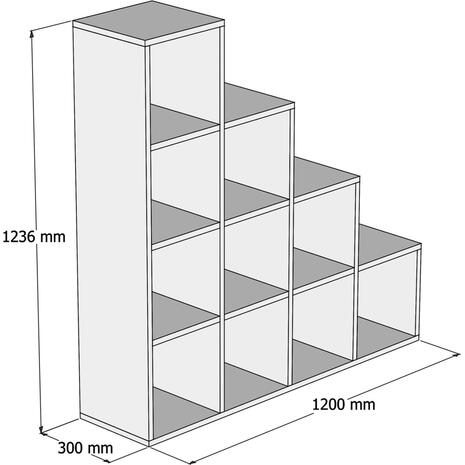 ΒΙΒΛΙΟΘΗΚΗ ΜΕΛΑΜΙΝΗΣ SCALE ΓΚΡΙ 120x30x123,6Yεκ.HM9238.20