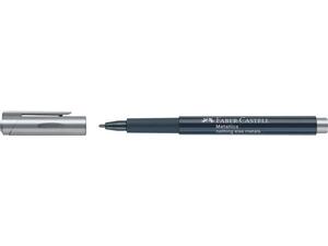 Μαρκαδόρος ανεξίτηλος Faber Castell Metallics 1.5mm μεταλλικός ασημί (160751)