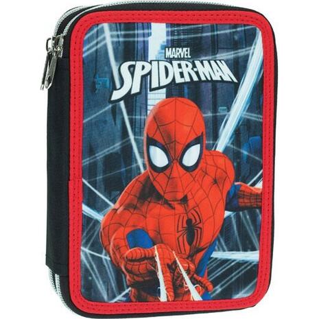 Κασετίνα γεμάτη διπλή GIM Spiderman Black City (337-05100)