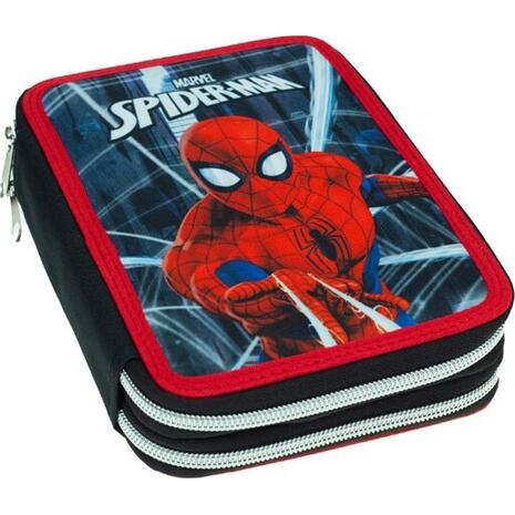 Κασετίνα γεμάτη διπλή GIM Spiderman Black City (337-05100)