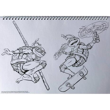 Μπλοκ Ζωγραφικής GIM Ninja Turtles Α4 23x33cm 40 φύλλων με αυτοκόλλητα (334-26416)