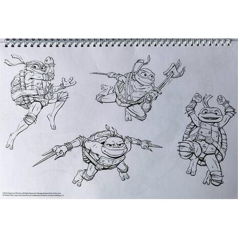 Μπλοκ Ζωγραφικής GIM Ninja Turtles Α4 23x33cm 40 φύλλων με αυτοκόλλητα (334-26416)