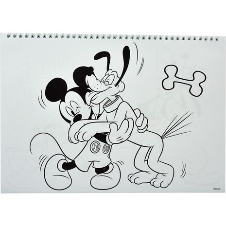Μπλοκ Ζωγραφικής GIM Mickey Α4 23x33cm 40 φύλλων με αυτοκόλλητα (340-86416)