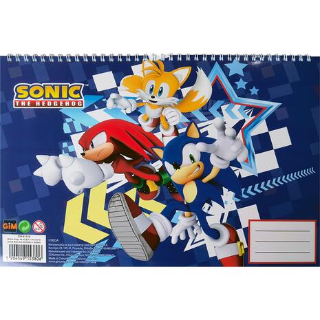 Μπλοκ Ζωγραφικής GIM Sonic Classic Α4 23x33cm 40 φύλλων με αυτοκόλλητα (334-81416)