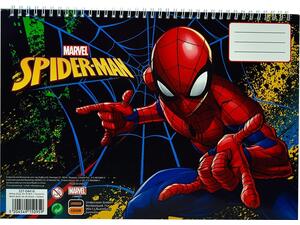 Μπλοκ Ζωγραφικής GIM Spiderman Α4 23x33cm 40 φύλλων με αυτοκόλλητα (337-04416)