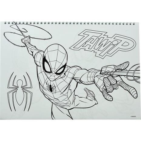 Μπλοκ Ζωγραφικής GIM Spiderman Α4 23x33cm 40 φύλλων με αυτοκόλλητα (337-04416)