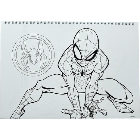 Μπλοκ Ζωγραφικής GIM Spiderman Α4 23x33cm 40 φύλλων με αυτοκόλλητα (337-04416)