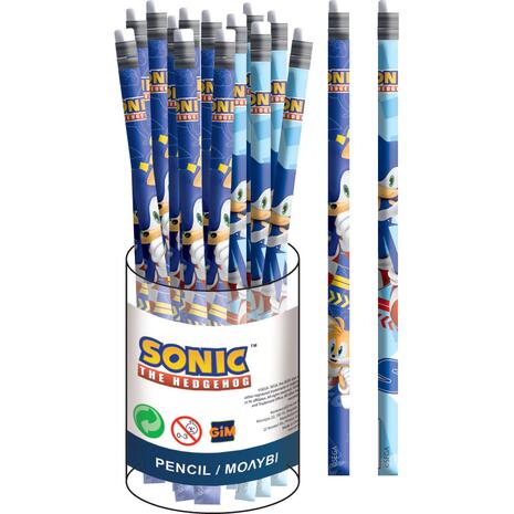 ﻿﻿Μολύβι με γόμα Gim Sonic Classic σε διάφορα σχέδια (334-81600) (Διάφορα σχέδια)
