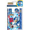 Σετ σχολικού δώρου GIM Sonic Classic (μπλοκάκι, γόμα, μολύβι, χάρακα, ξύστρα) (334-81755)