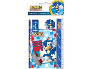 Σετ σχολικού δώρου GIM Sonic Classic (μπλοκάκι, γόμα, μολύβι, χάρακα, ξύστρα) (334-81755)