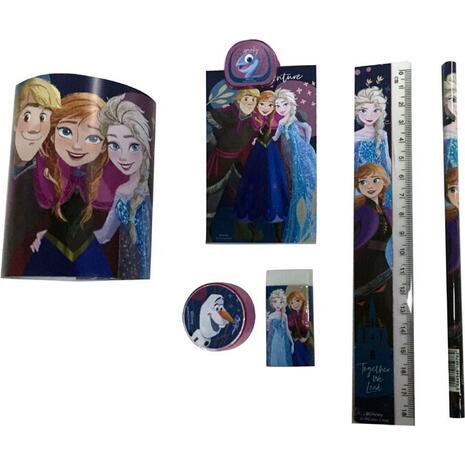 Μολυβοθήκη σετ δώρου GIM Frozen (μπλοκάκι, γόμα, μολύβι, χάρακα,ξύστρα, κλιπ, μεταλλική μολυβοθήκη) (341-69884)