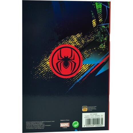 Τετράδιο καρφίτσα GIM Spiderman 17x25cm 40 φύλλων (337-04400) (Διάφορα χρώματα)