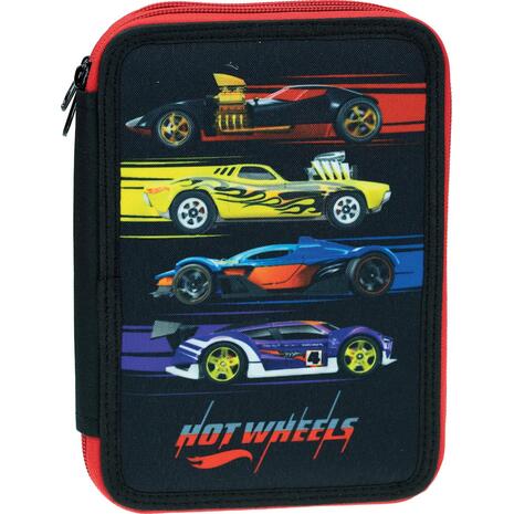 Κασετίνα γεμάτη διπλή GIM Hot wheels (349-28100)