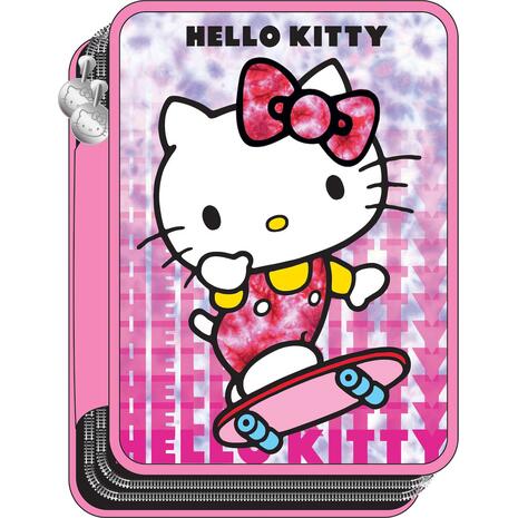 Κασετίνα γεμάτη διπλή GIM Hello Kitty tie dye (335-71100)