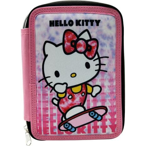 Κασετίνα γεμάτη διπλή GIM Hello Kitty tie dye (335-71100)