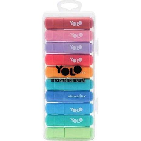 Μαρκαδόροι υπογράμμισης Yolo Mini Markers Pastel (συσκευασία 10 τεμαχίων) (10902) (Διάφορα χρώματα)