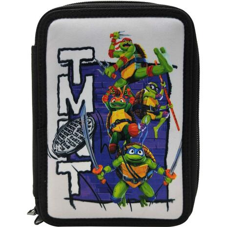 Κασετίνα γεμάτη διπλή GIM Ninja Turtles (334-26100)