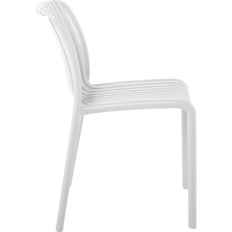 MODA Καρέκλα-Pro Στοιβαζόμενη PP - UV Protection, Απόχρωση Άσπρο (Ε3801,1)