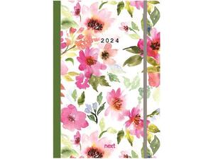 Ημερολόγιο ημερήσιο NEXT Trends flexi με λάστιχο 14x21cm 2024 Flowers