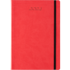 Ημερολόγιο ημερήσιο Koloro_G 14x21 2025 με εύκαμπτο εξώφυλλο δερματίνη με λάστιχο κόκκινο