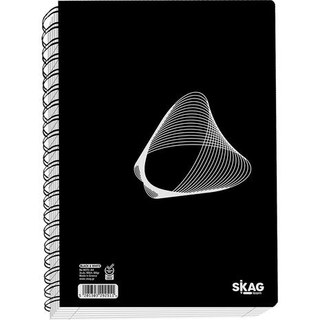 Τετράδιο σπιράλ SKAG Black & White Α4 4 θεμάτων 120 φύλλων σε διάφορα σχέδια (297110) (Διάφορα σχέδια)