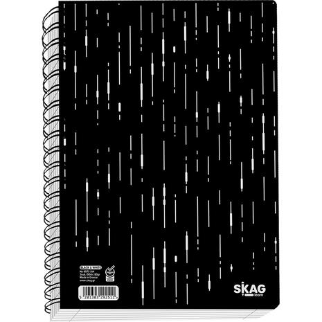 Τετράδιο σπιράλ SKAG Black & White Α4 4 θεμάτων 120 φύλλων σε διάφορα σχέδια (297110) (Διάφορα σχέδια)