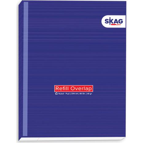 Μπλοκ Κολλητό πλάγιο Skag Γραφής " Refill Overlap" Α4 Ριγέ (211758)