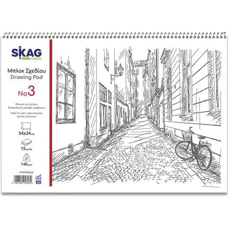 Μπλοκ Ελεύθερου Σχεδίου Skag 25x35 No3 140 gr 15 φύλλων (256964)