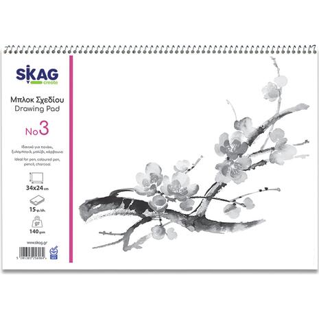 Μπλοκ Ελεύθερου Σχεδίου Skag 25x35 No3 140 gr 15 φύλλων (256964)