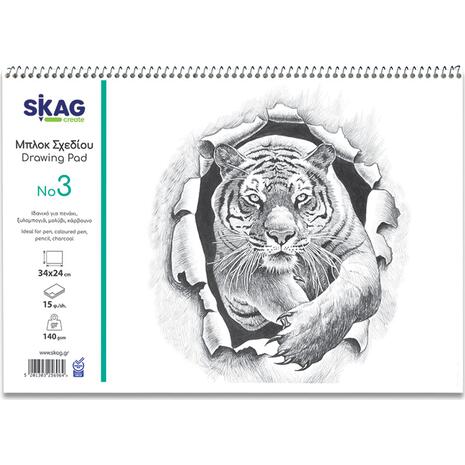 Μπλοκ Ελεύθερου Σχεδίου Skag 25x35 No3 140 gr 15 φύλλων (256964)