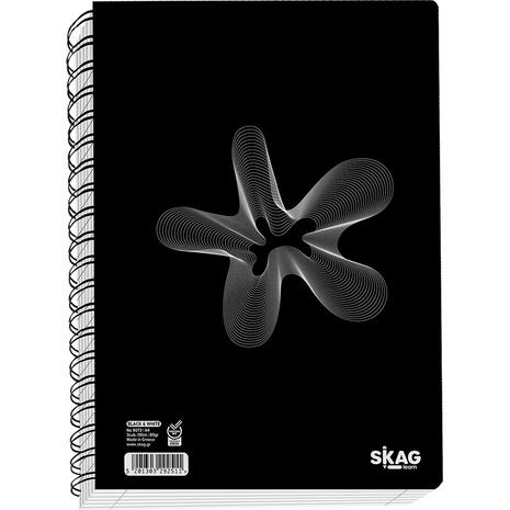 Τετράδιο σπιράλ SKAG Black & White A4 2 θεμάτων (292504) (Διάφορα σχέδια)