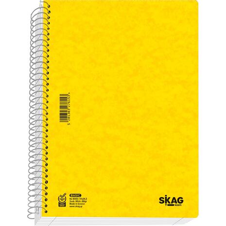 Τετράδιο σπιραλ SKAG Basic 17x25cm 3 θεμάτων (276153) (Διάφορα σχέδια)