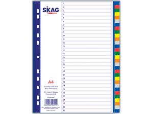 Διαχωριστικό Skag πλαστικό Α4 31 θέσεων ECO Χρωματιστά