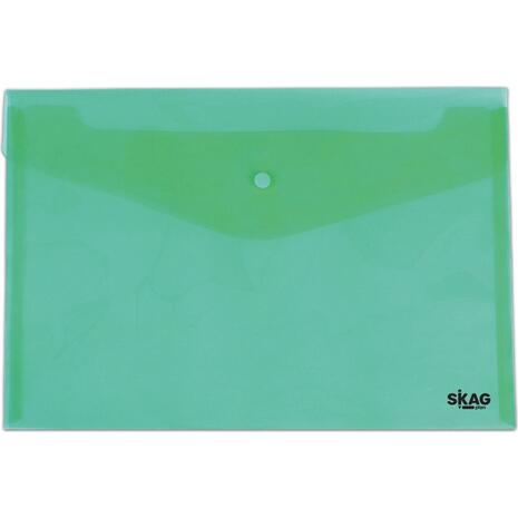 Φάκελος με κουμπί SKAG P.P Α4 διάφανος πράσινος